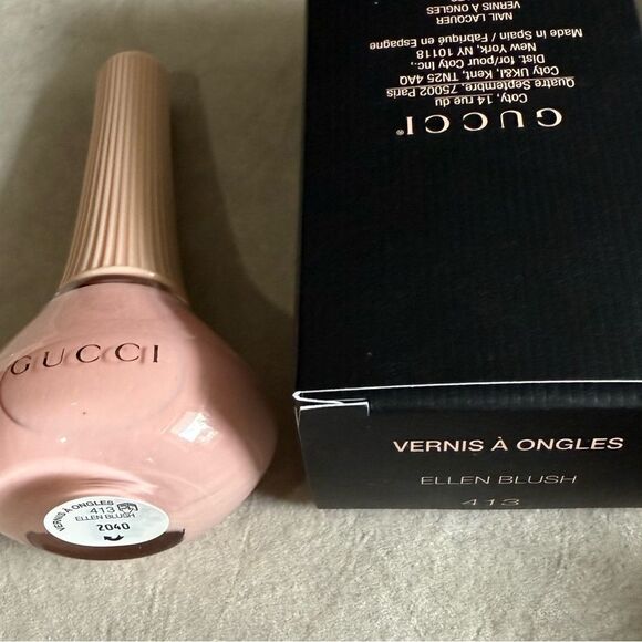 GUCCI VERNISâĂ ONGLES âELLEN BLUSHâ 413 â SOFT NEUTRAL PINK WITH HIGH SHINE - Picture 4 of 16